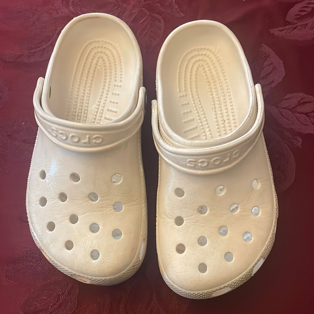 White Youth Crocs